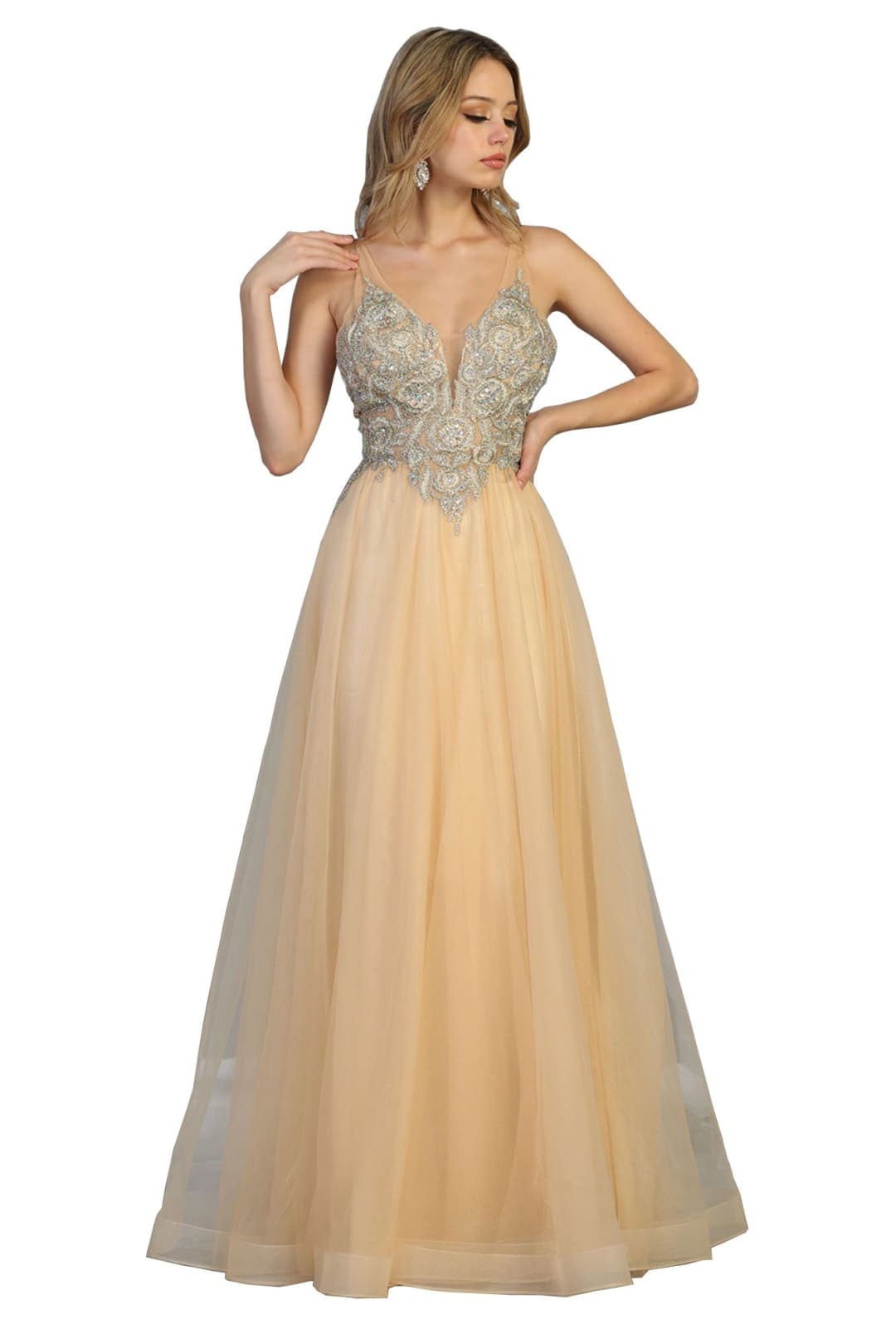 Special Occasion Dress And Plus Size - CHAMPAGNE / 4