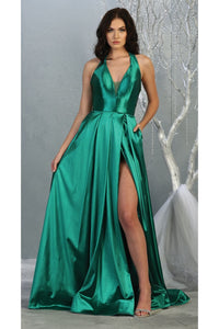 Special Occasion Shiny Dress - EMERALD GREEN / 4