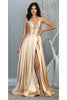 Special Occasion Shiny Dress - CHAMPAGNE / 4