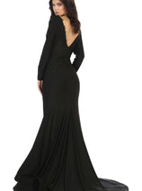 May Queen MQ1772 Long Sleeve Trumpet Stretchy Formal Evening Gown