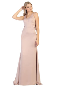 Simple Elegant Prom Gowns - TAUPE / 4