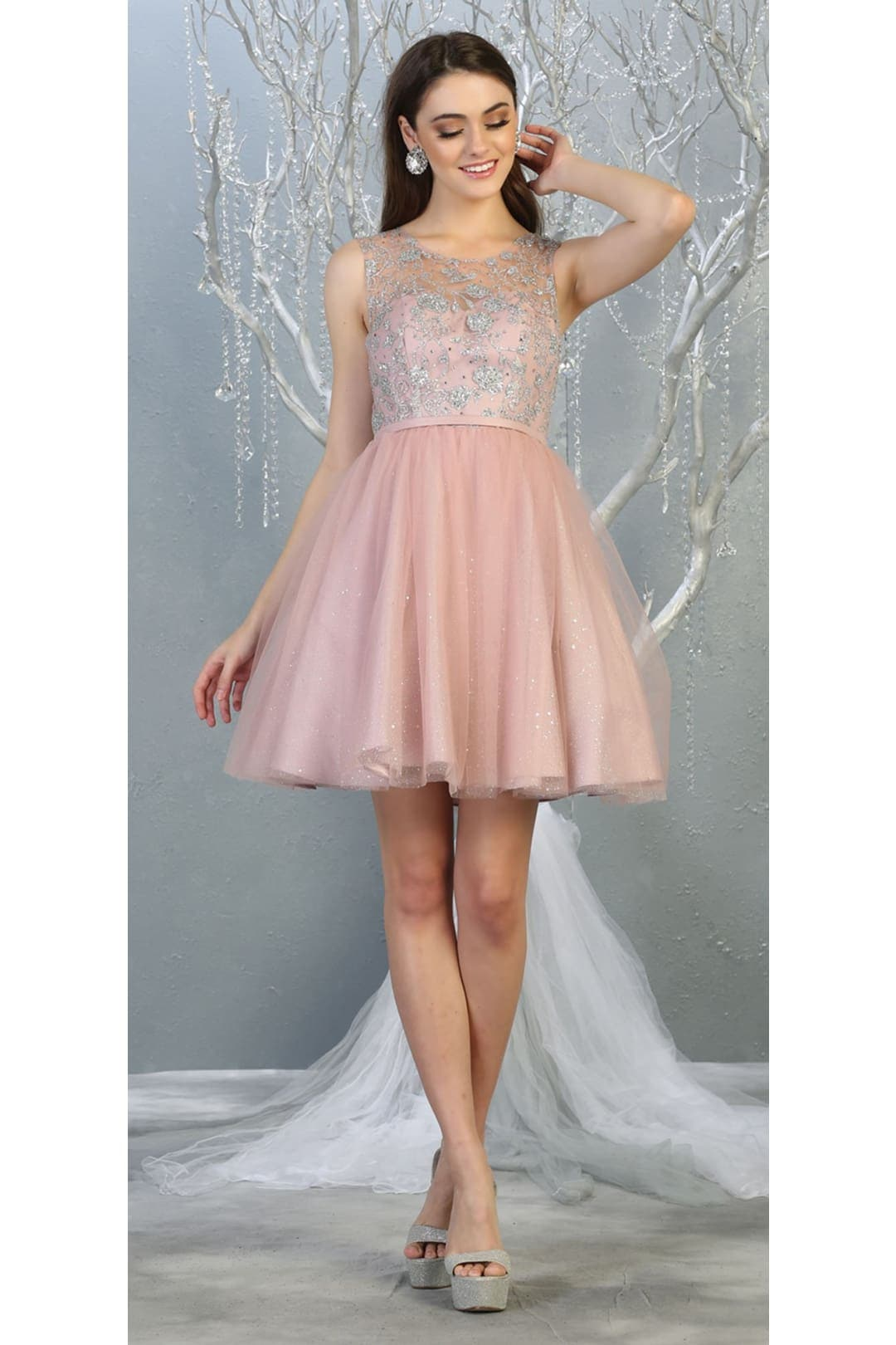 modern quince dresses Dancing Queen 5009 - Long Ballgown Dress ruffled hem Dama Dresses for Quinceanera in