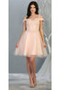 Classy Bridesmaids Dress - BLUSH / 4