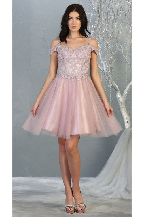 Classy Bridesmaids Dress - MAUVE / 4