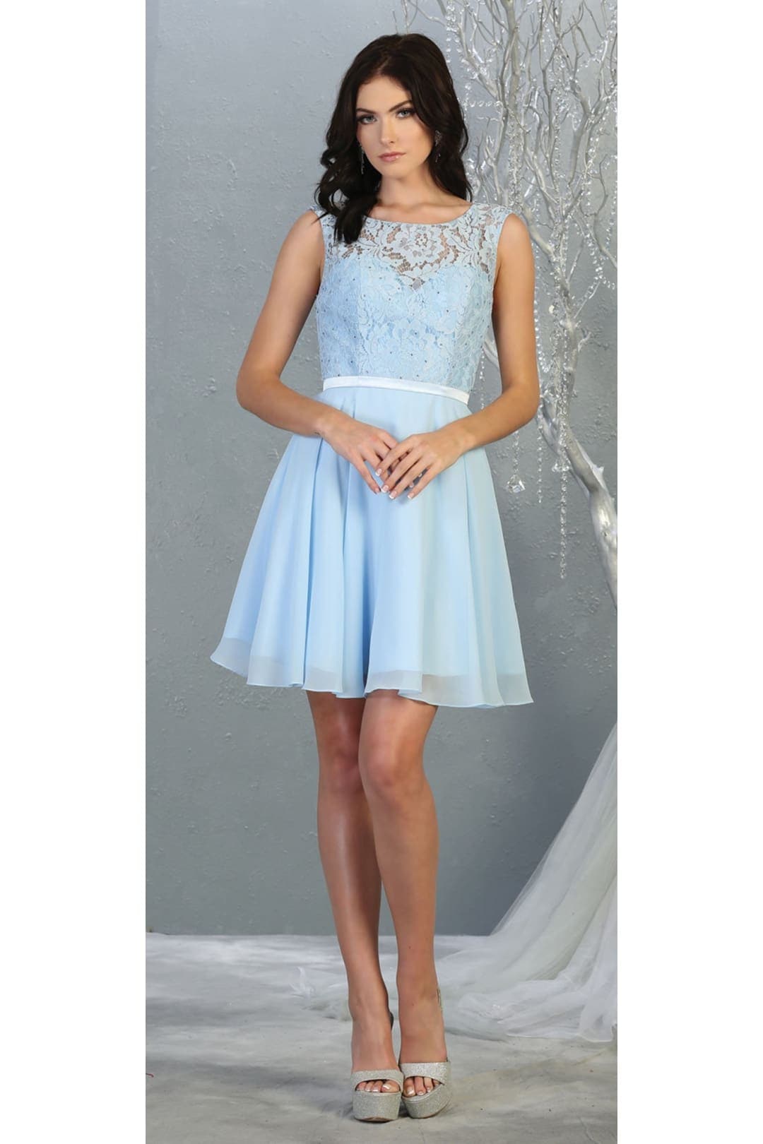 Bridesmaids Classy Dress - BABY BLUE / 2