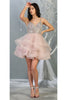 Layered Short Prom Dress - MAUVE / 2
