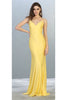 Bodycon Long Evening Gown - YELLOW / 2