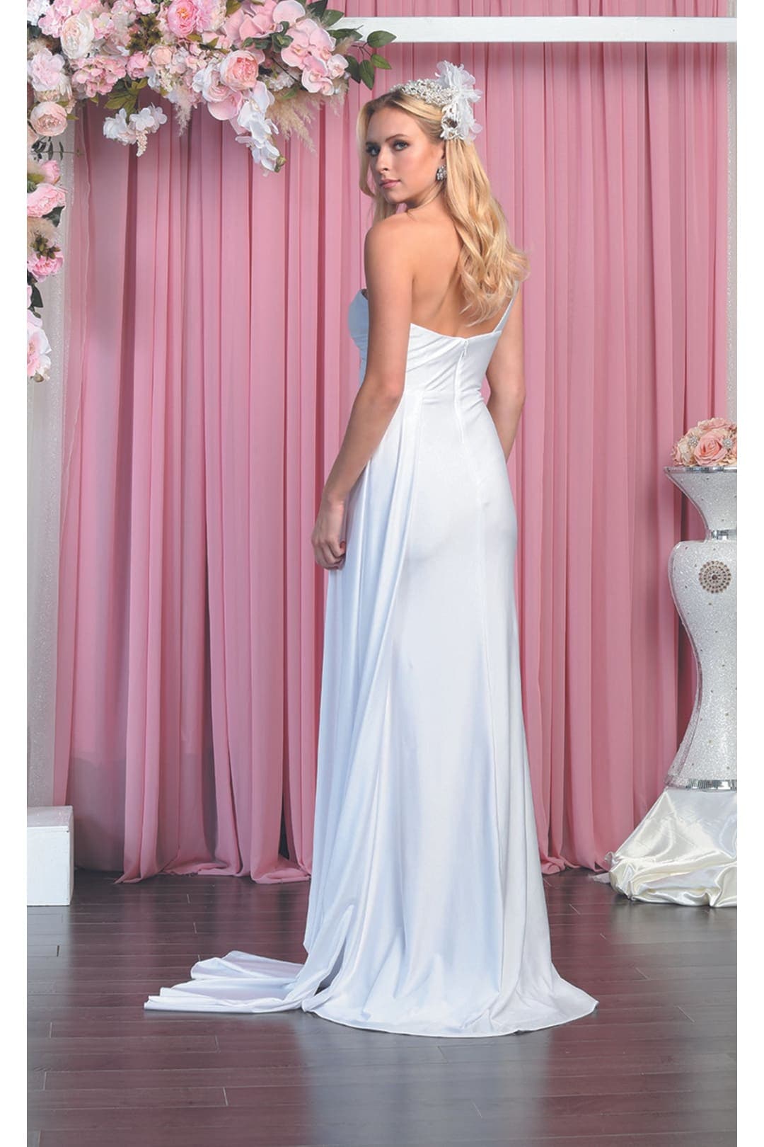 Simple One Shoulder Stretchy Dress