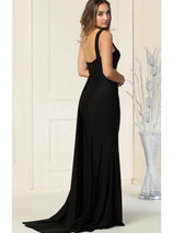 One Shoulder Bridesmaid Dress Simple Stretchy Long Evening Formal Gown
