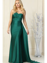 One Shoulder Bridesmaid Dress Simple Stretchy Long Evening Formal Gown