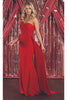 Simple One Shoulder Stretchy Dress - RED / 4