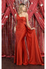 Stretchy Evening Dress - RUST / 4
