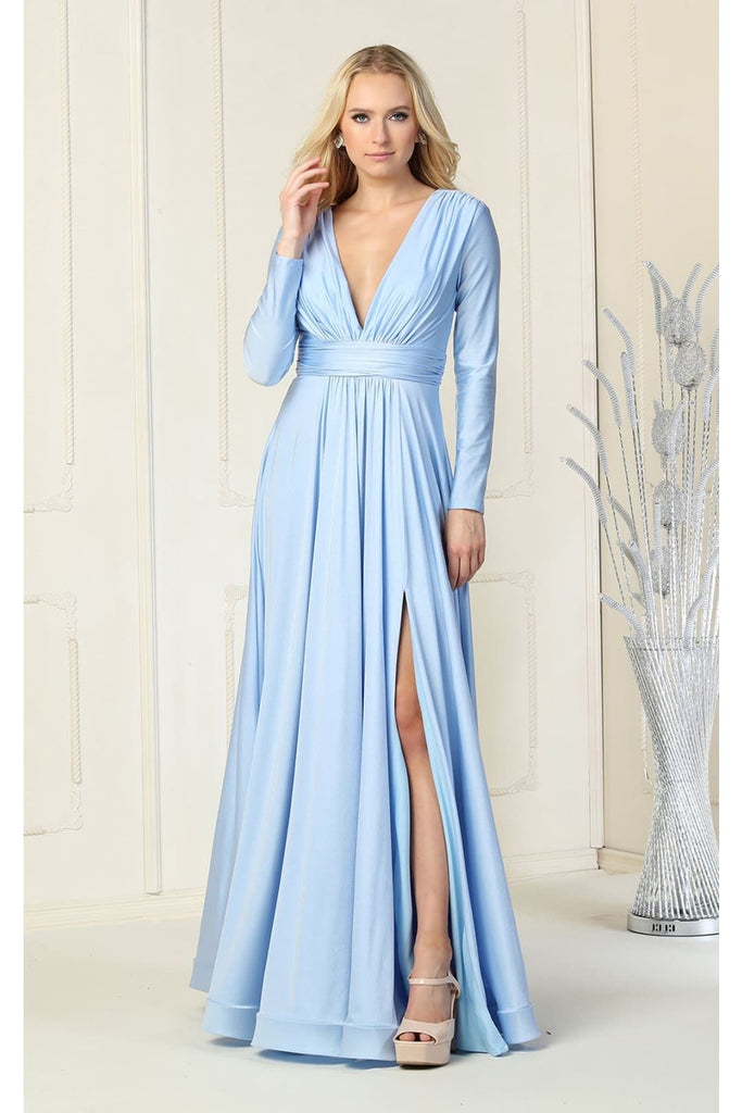 Long Sleeve Stretchy Gown - LA1835