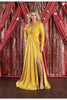 Long Sleeve Stretchy Gown - LA1835 - MUSTARD / 4
