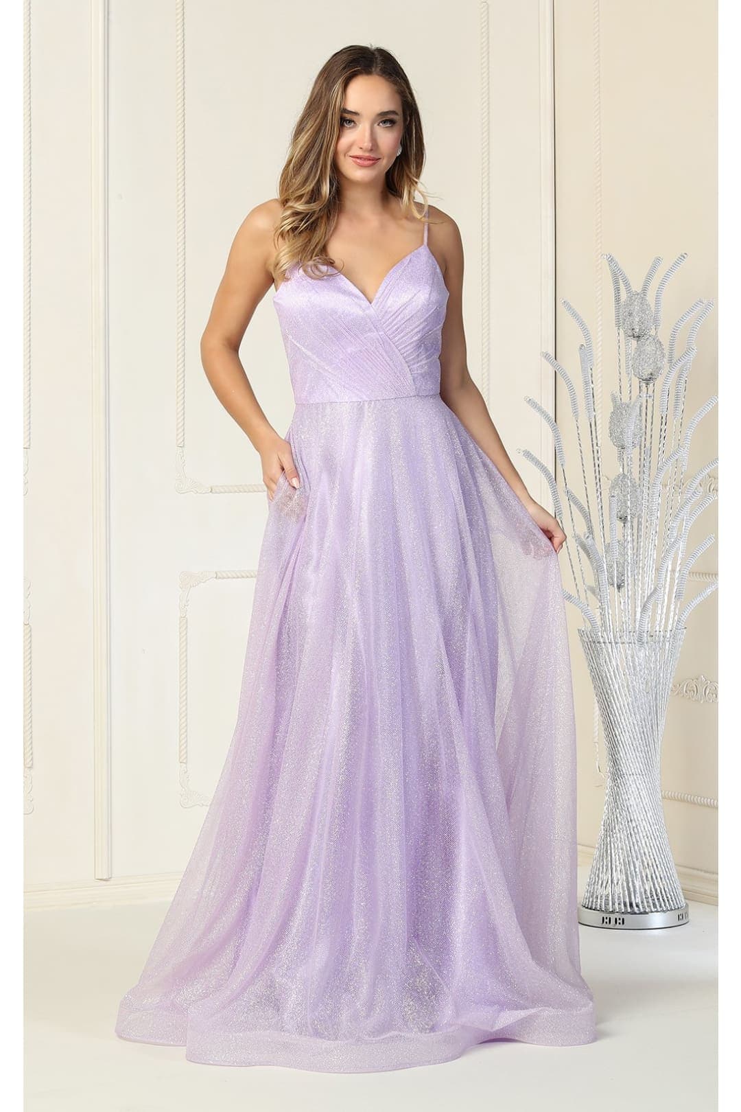 Prom Glitter Evening Gown - LILAC / 4
