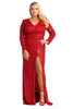 Special Occasion Formal Evening Gown - RED / 4