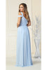 Long Bridesmaids Cold Shoulder Dress