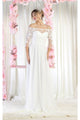 May Queen MQ1853B 3/4 Sleeve Wedding Long Gown