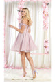 Floral Applique Cocktail Dress