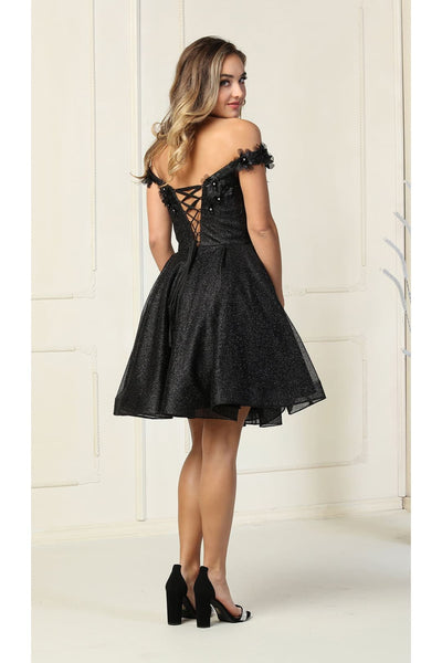 Floral Applique Cocktail Dress