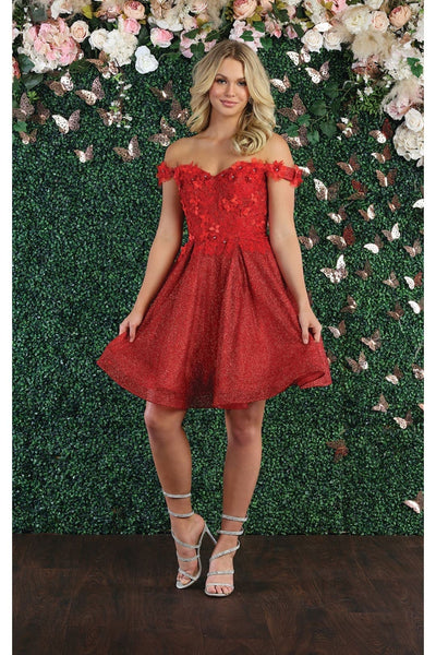 Floral Applique Cocktail Dress