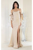 Off The Shoulder Dress - CHAMPAGNE / 4