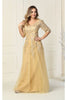 Mother Of The Bride Plus Size Gown - GOLD / M