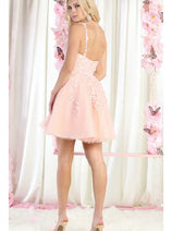 Short Prom Dress Bridesmaid Sleeveless Spaghetti Straps Style MQ1862