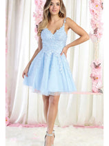 Short Prom Dress Bridesmaid Sleeveless Spaghetti Straps Style MQ1862