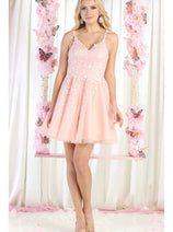 Short Prom Dress Bridesmaid Sleeveless Spaghetti Straps Style MQ1862