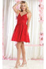 May Queen MQ1862 Sleeveless Spaghetti Strap Dress - Red / 4 - Dress