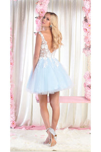 Short Prom Floral Dress