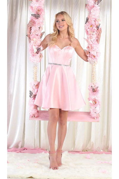 White Graduation Dress | Commencement Ceremony Party Outfit by MQ1864