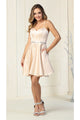 Sweetheart Cocktail Dress - CHAMPAGNE / 2