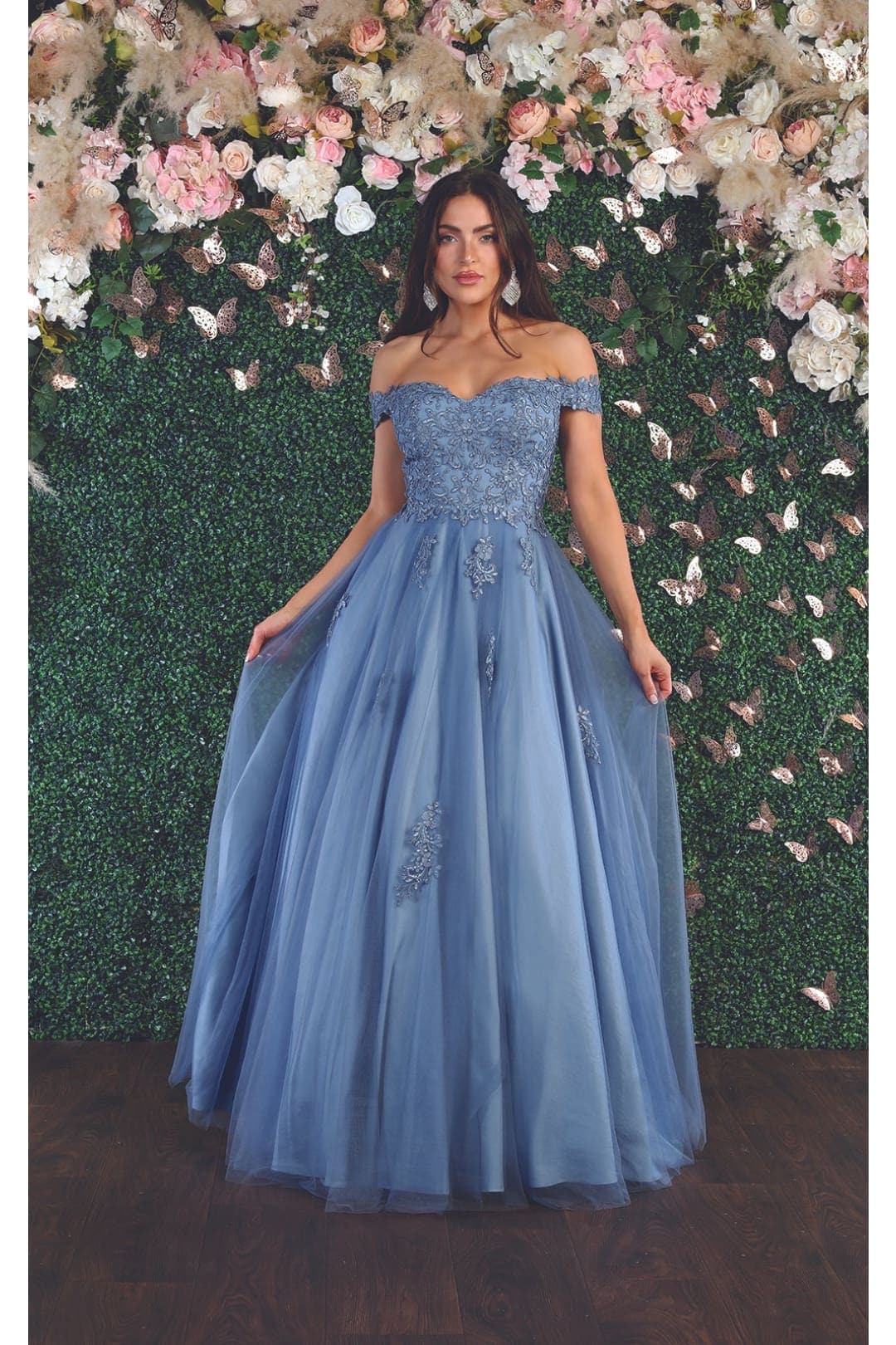 Prom Embroidered A-line Gown