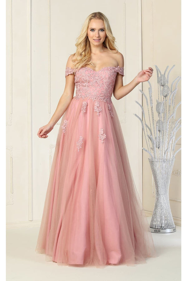 Prom Embroidered A-line Gown