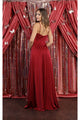 V- Neck Bridemaids Long Dress