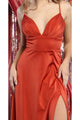 V- Neck Bridemaids Long Dress