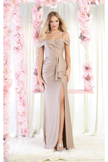 Simple Prom Dress Long - MOCHA / 4