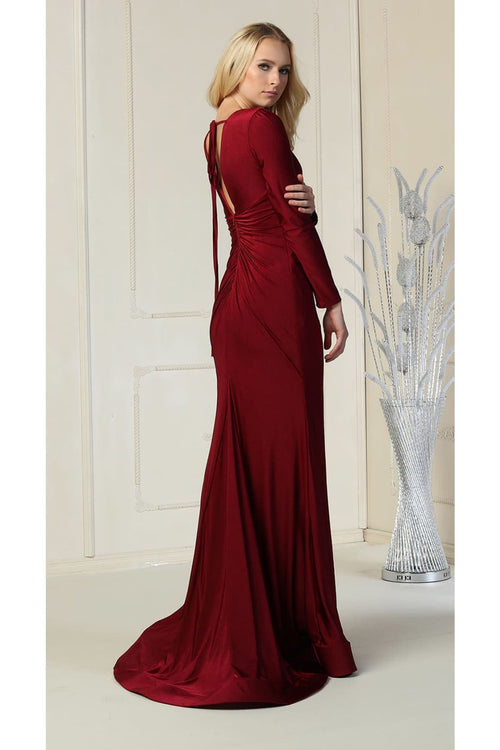 V- neckline Bodycon Gown