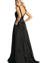 May Queen MQ1875 Sleeveless Sparkly Long Evening Formal Dress