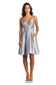 Short A-line cocktail dress - SILVER / 2