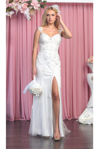 Ivory Wedding Formal Gown - IVORY / 4