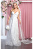 V-neckline Wedding Gown