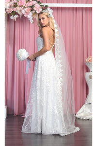 V-neckline Wedding Gown