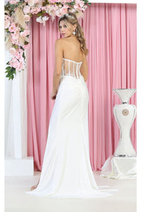 May Queen MQ1887B Sexy Simple Bridal Gown