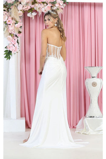 May Queen MQ1887B Sexy Simple Bridal Gown