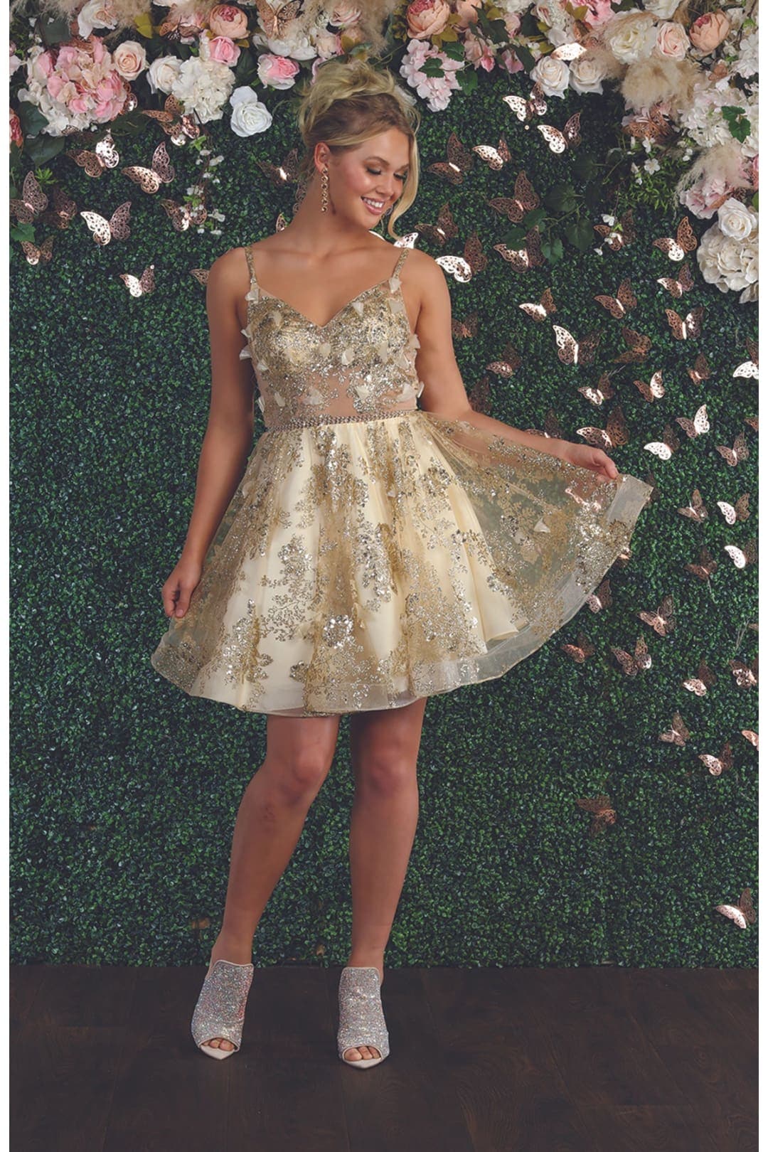 Glitter Short Prom Dress