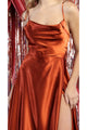 Simple Bridesmaid Satin Dress