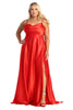 Satin Bridesmaid Dress - RED / 2